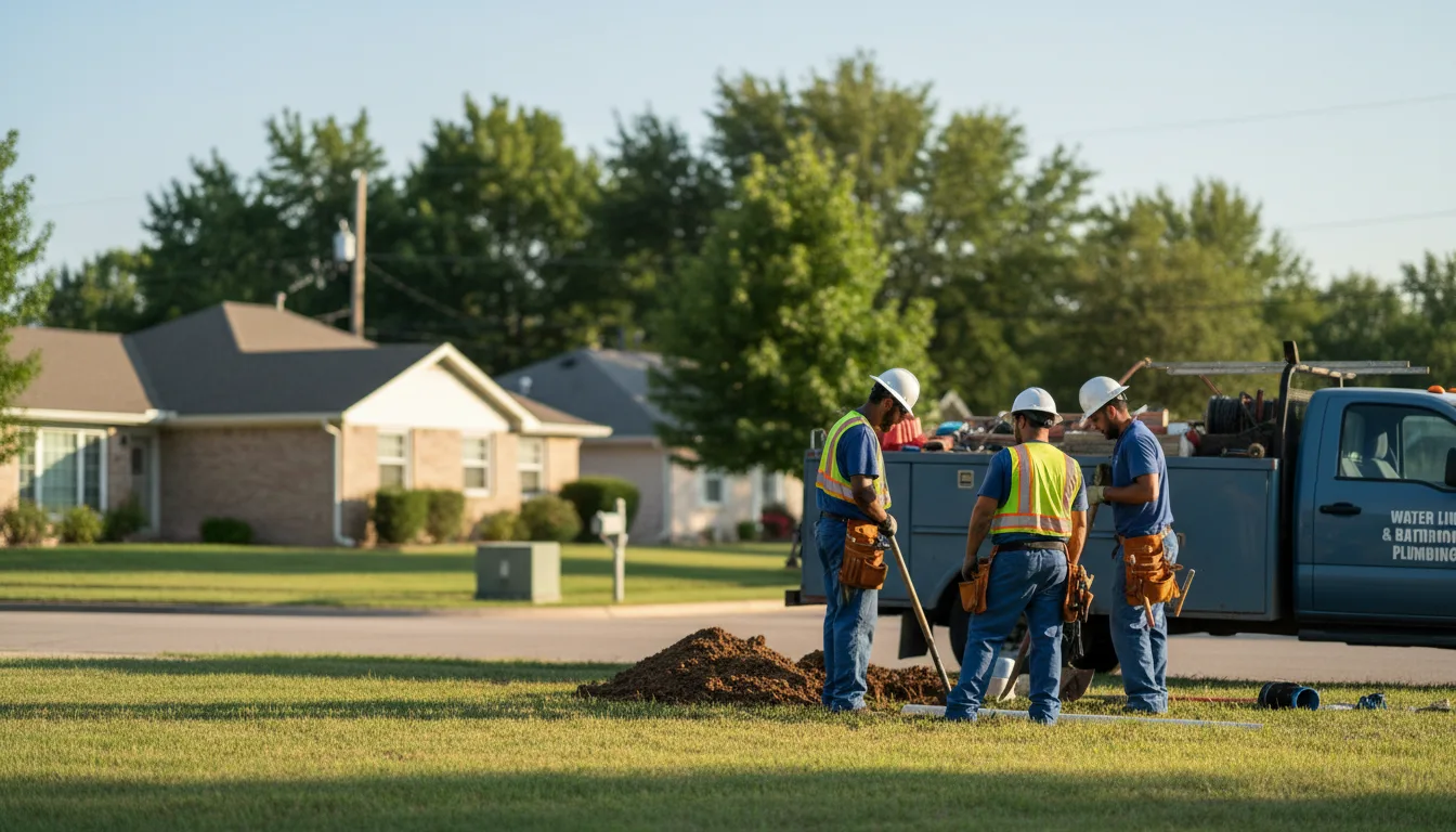 Residential water line and bathroom plumbing service in Montpelier, IN